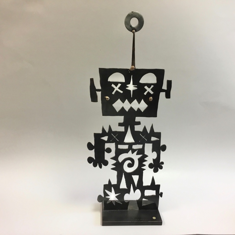 Frankenstein Martian Metal Sculpture Original Art